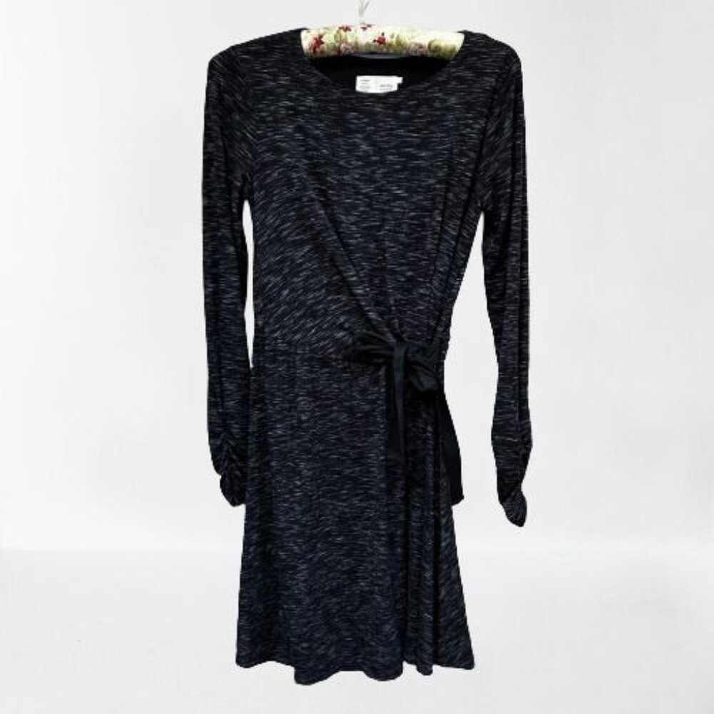 Anthropologie Saturday/Sunday Nova Tie-Waist Dress Size XS Heather Black Lined